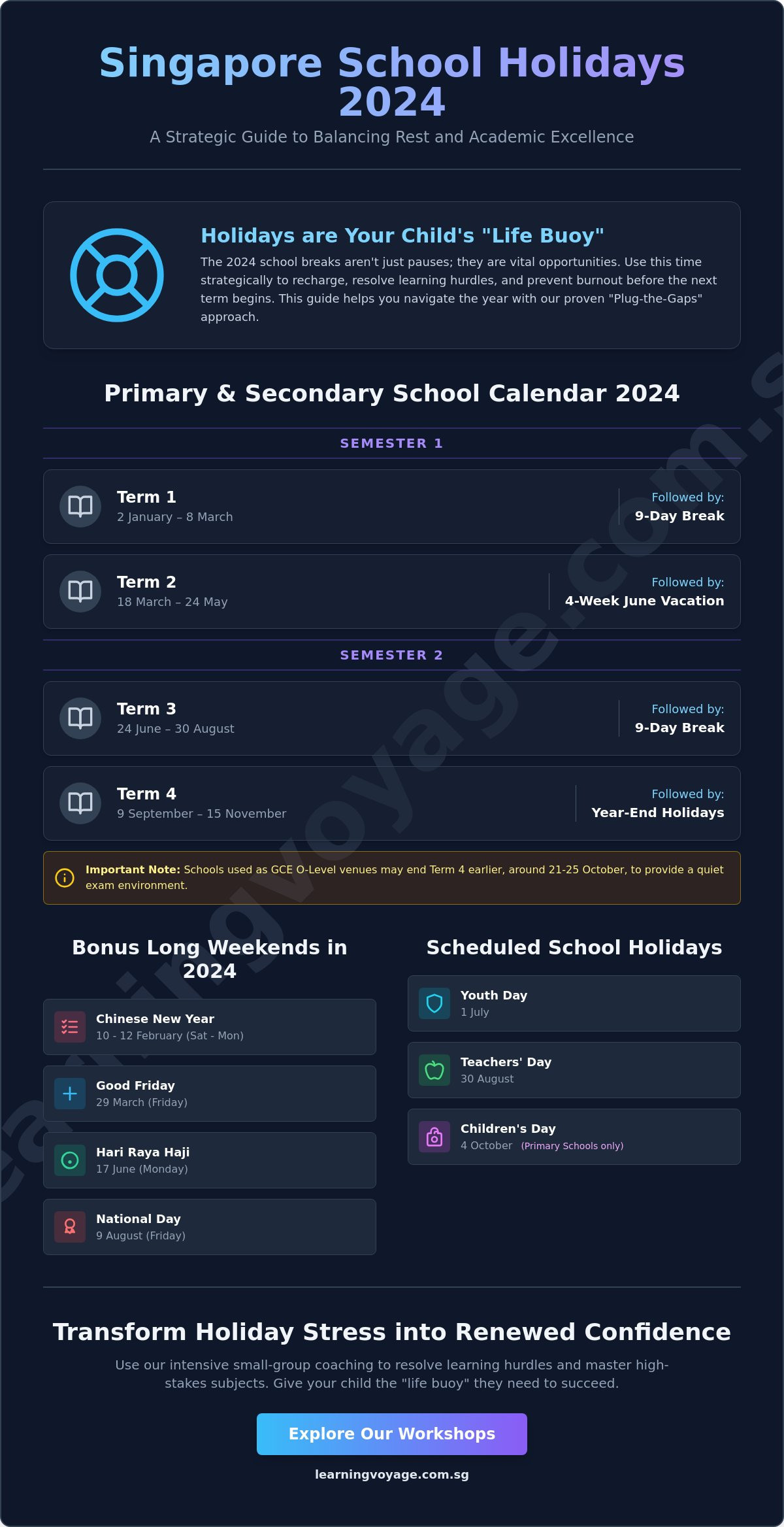 Singapore School Holidays 2024: The Ultimate Strategic Guide for Parents and Students